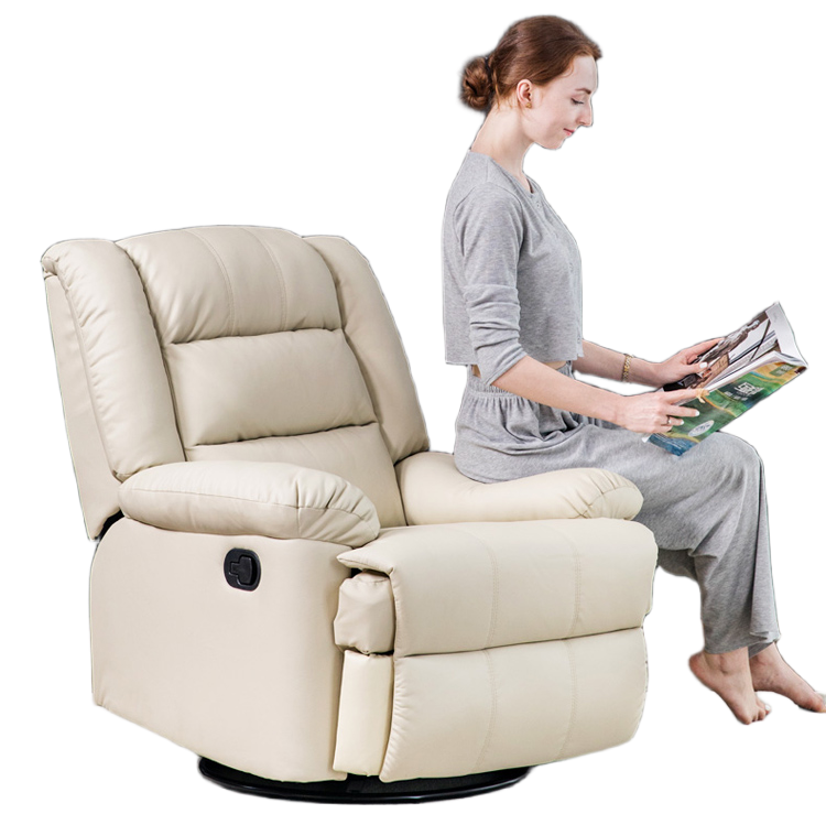 Electric Reclining Space Capsule Chair with Massage, USB Charging & 270° Swivel in Leather or Tech Fabric