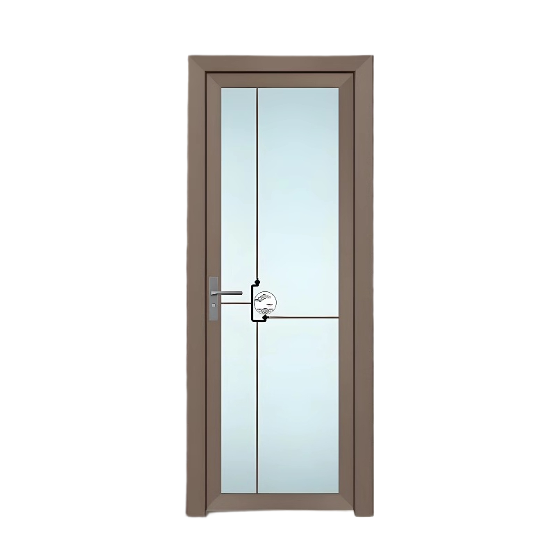 Aluminum Bathroom Door – Tempered Glass Swing Door for Home Washroom & Toilet