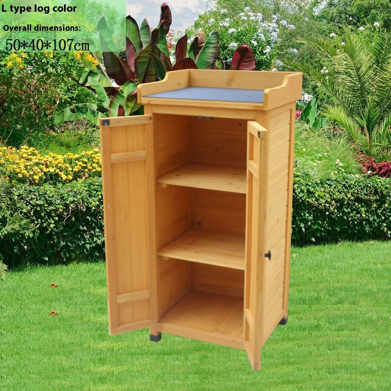 Outdoor Storage Cabinet – Weatherproof Garden Utility Shed for Balcony, Tools & Supplies