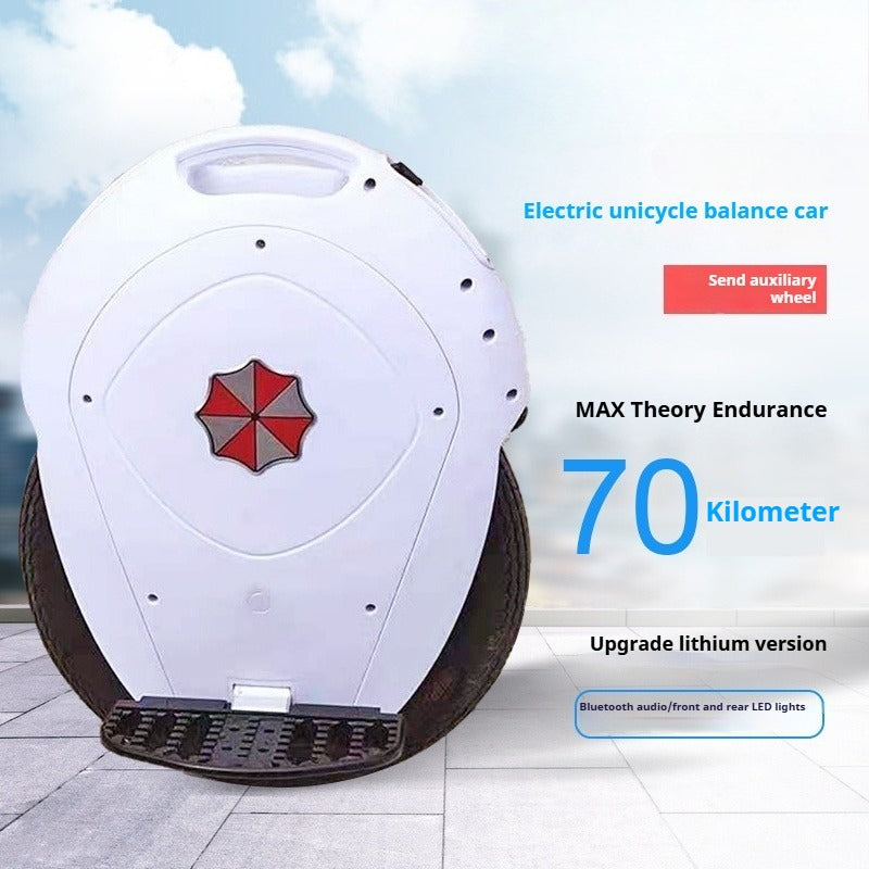 60V Electric Unicycle - 70km Range, Bluetooth Speaker & Training Wheels for Adult Commuters