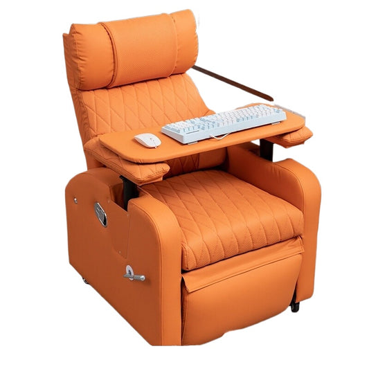 Breathable Gaming Recliner Chair with Armrest, Swivel Wheels, Keyboard Tray & Adjustable Back