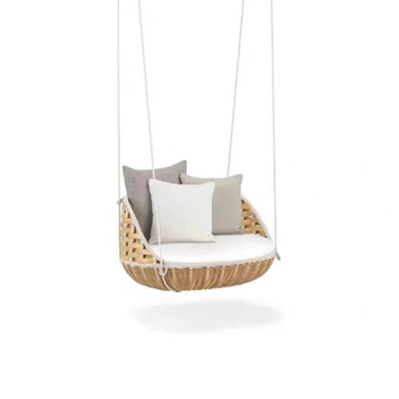 Outdoor Wicker Round Lounger – Sun-Resistant Patio Nest Bed for Balcony, Garden, Poolside & Beach Resorts