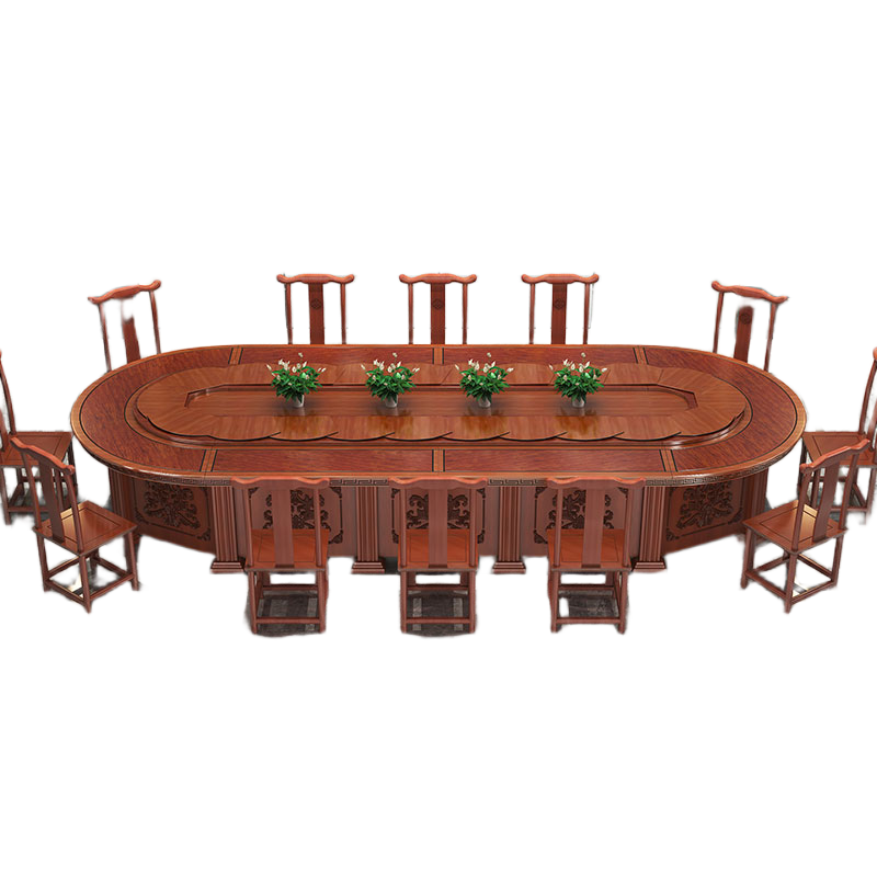 Electric Rectangular Dining Table with Auto Rotating Tray for Chinese Cuisine