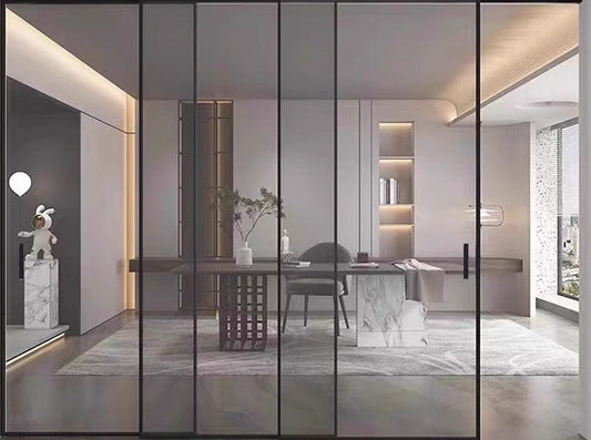 OPK Ultra-Slim 3-Panel Sliding Glass Door – Trackless Kitchen Partition for Balcony & Interior Use