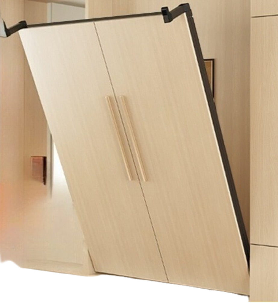 Wall-Mounted Folding Bed with Mattress, Eco-Friendly Wood Slats, Reinforced Double Steel Frame, and Silent Corner Bracing