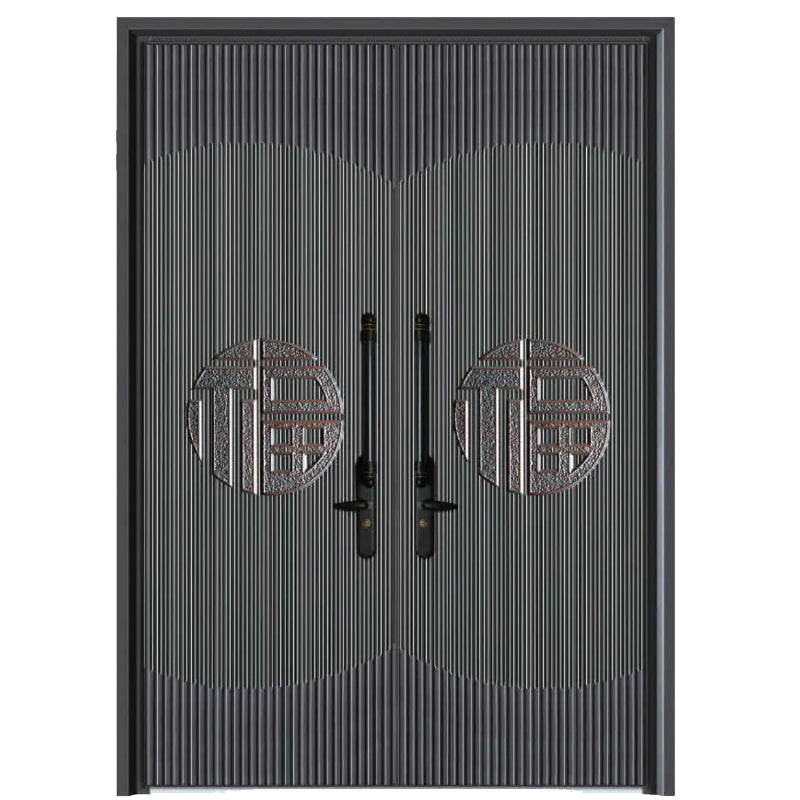 Zinc Alloy Double Swing Villa Door – Cast Aluminum Security Entry Gate for Rural Homes