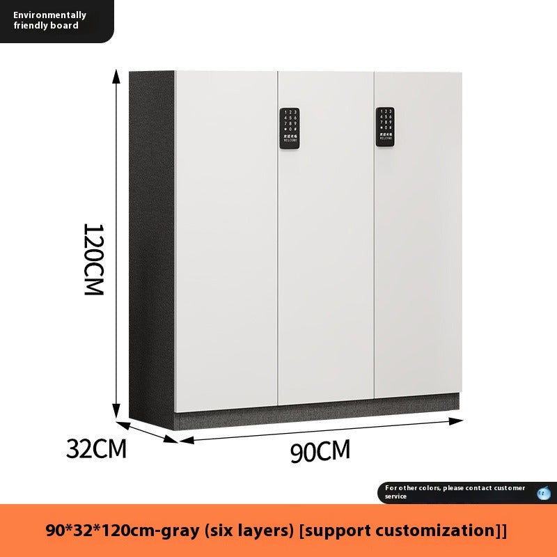Password-Locked Shoe Cabinet – Anti-Theft Entryway Storage for Hallway, Outdoor Corridor & Home Entrance