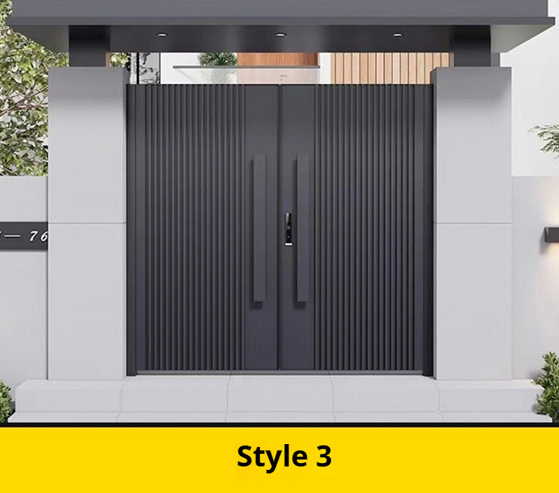 Aluminum Courtyard Gate – Double Swing or Sliding Electric Villa Entrance Gate for Garden & Private Homes