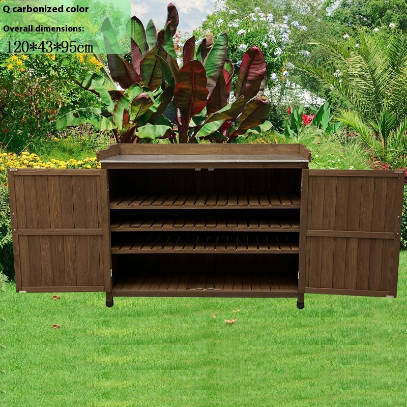 Outdoor Storage Cabinet – Weatherproof Garden Utility Shed for Balcony, Tools & Supplies