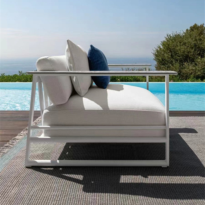 Outdoor Stainless Steel Sofa Set for Villa, Patio & Commercial Use, Waterproof & UV-Resistant