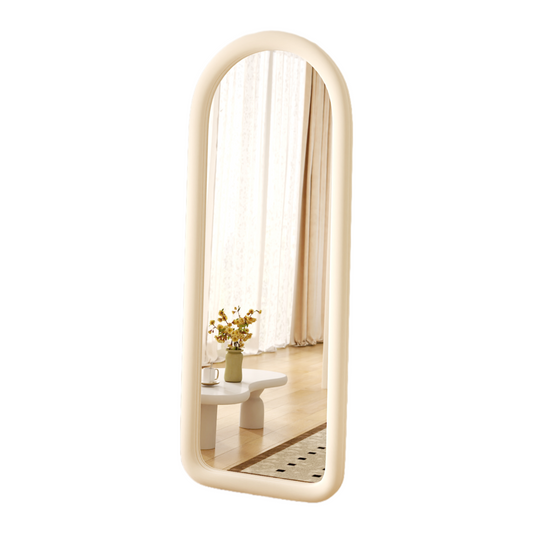 Aesthetic Full-Length Irregular Mirror – Wall-Mounted or Freestanding Dressing Mirror for Girls' Bedroom