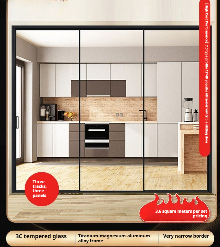 Titanium-Magnesium Alloy Bathroom Door – Fluted Glass Toilet & Shower Door for Modern Washrooms