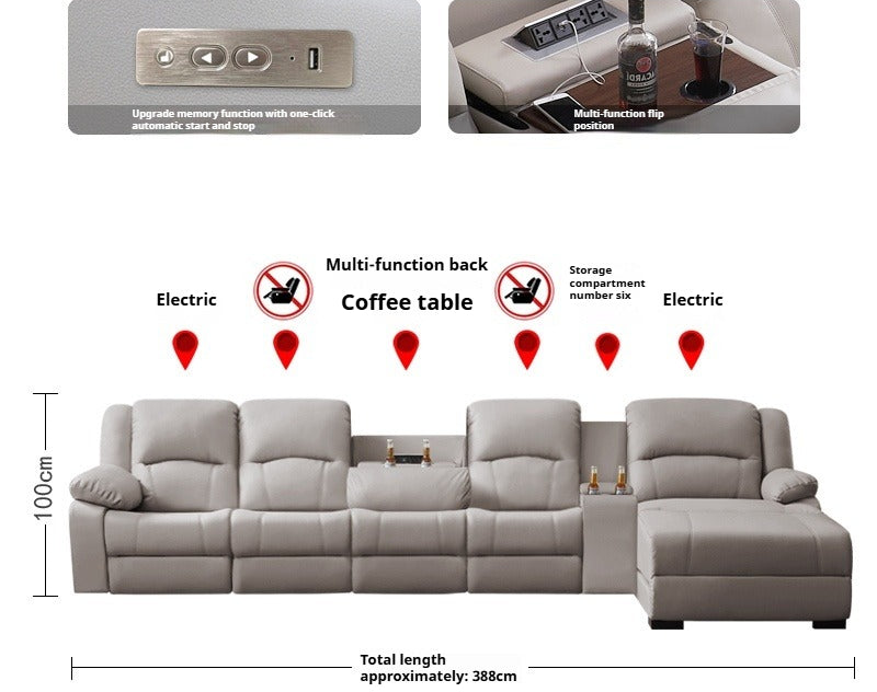 Top-Grade Full Leather Zero-Wall Space Capsule Recliner for Luxury Home Theater