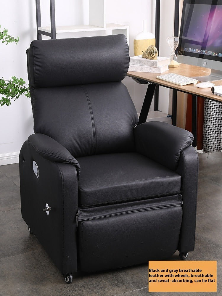 Reclining Single Sofa Chair with Footrest for Gaming, Salon, Office & Dorm Use