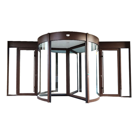 Automatic Revolving Door – Two-Wing Electric or Manual Glass Entrance for Hotels, KFC & Shopping Malls