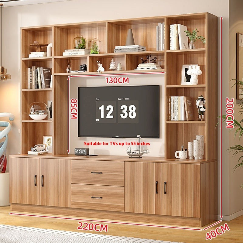 TV Cabinet with Storage – Modern Wall Unit Combination for Living Room with Integrated Tall Cabinets