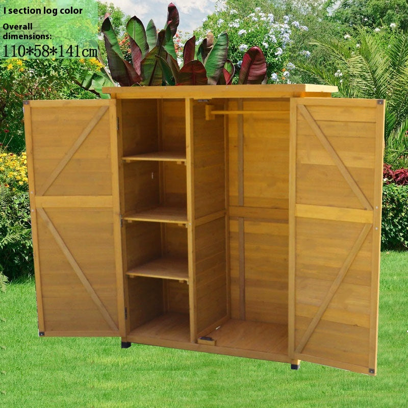 Outdoor Storage Cabinet – Weatherproof Garden Utility Shed for Balcony, Tools & Supplies