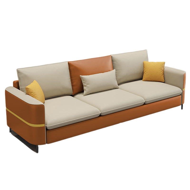 talian Minimalist Tech Fabric Sofa Set with Chaise for Small Modern Living Rooms