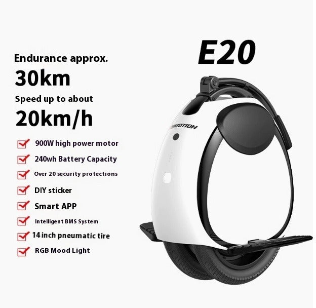 Self-Balancing Electric Unicycle Scooter - High-End Rideable Motorcycle Style with Handlebars for Adults