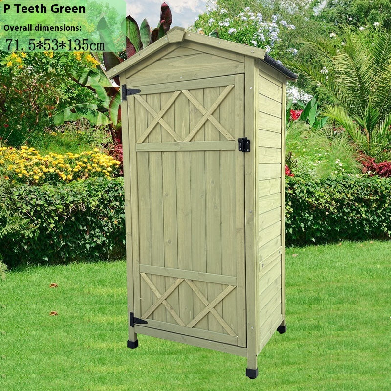 Outdoor Storage Cabinet – Weatherproof Garden Utility Shed for Balcony, Tools & Supplies