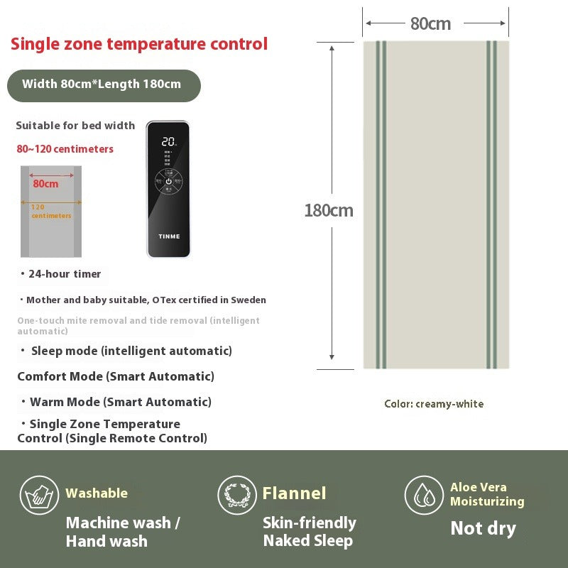 4-Zone Electric Blanket for Single or Double Bed with Adjustable Temperature & Safety Protection