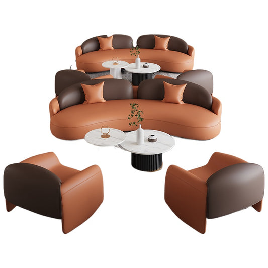 Business Reception Sofa & Table Set for Office, Sales Center, Hotel Lobby & Meeting Lounge