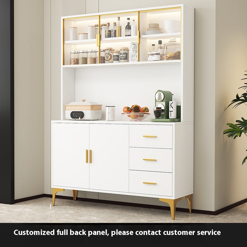 Solid Wood Sideboard Cabinet – All-in-One Wall-Mounted Tea & Storage Unit for Living Room or Kitchen