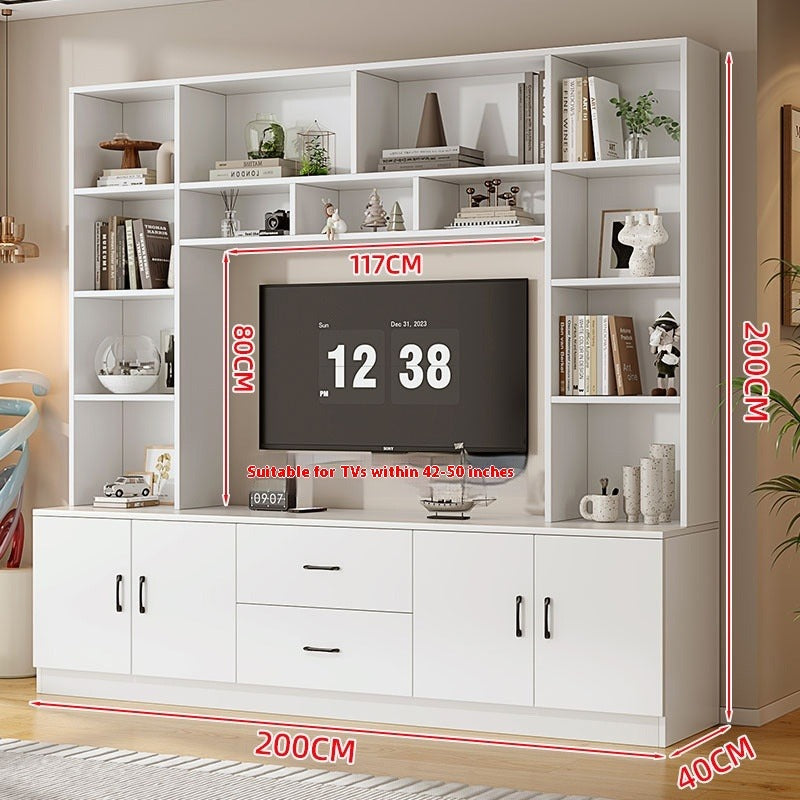 TV Cabinet with Storage – Modern Wall Unit Combination for Living Room with Integrated Tall Cabinets