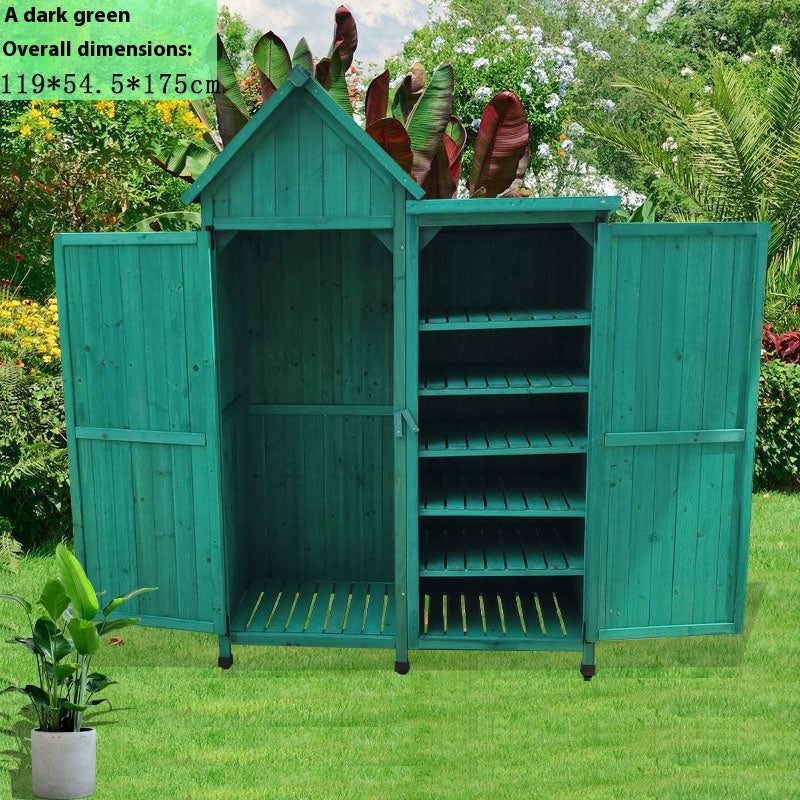 Outdoor Storage Cabinet – Weatherproof Garden Utility Shed for Balcony, Tools & Supplies