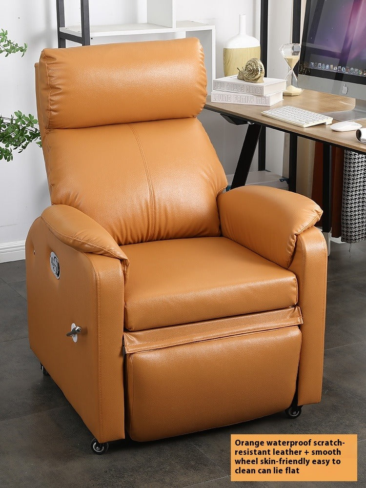 Reclining Single Sofa Chair with Footrest for Gaming, Salon, Office & Dorm Use