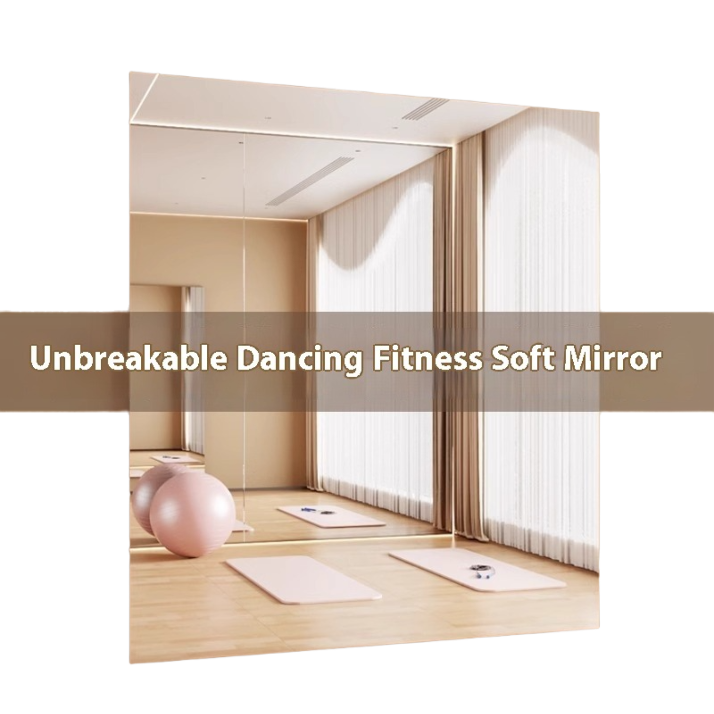 Self-Adhesive Soft Dance Mirror – Full-Length Shatterproof Wall Mirror for Home Gym, Yoga & Dressing