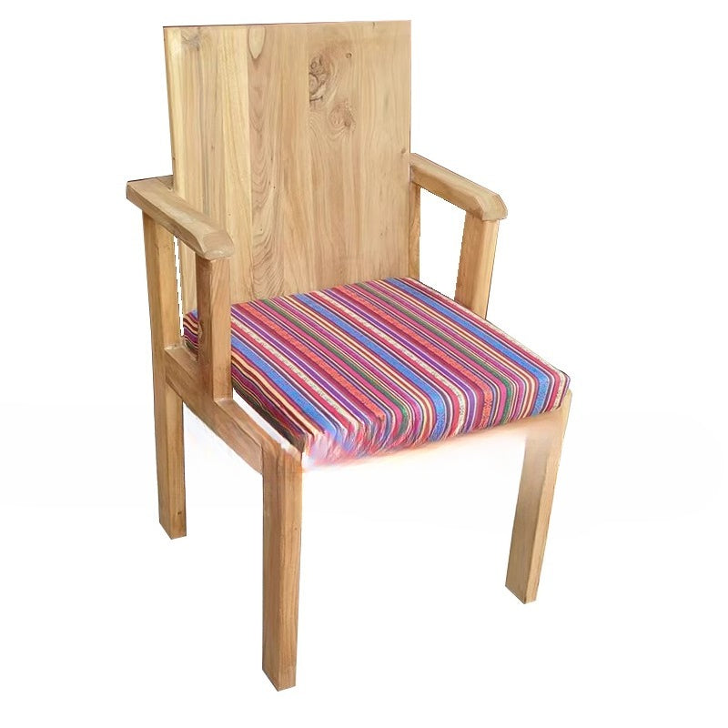 Rustic Elm Wood Dining Table & Booth Seating Set for Folk Bars, BBQ Taverns & Music Cafés
