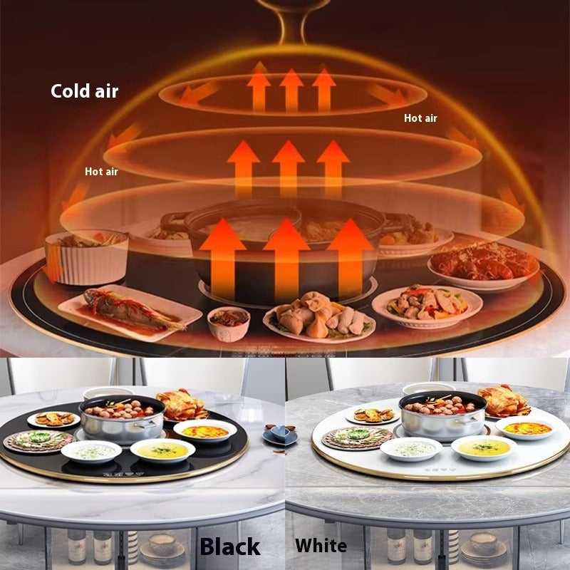 Cream Style Foldable Sintered Stone Dining Set for Small Modern Homes