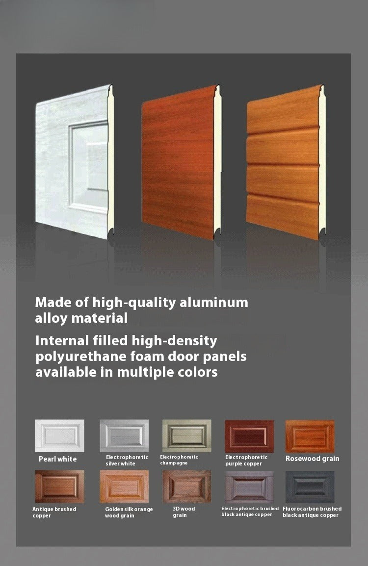 Transparent Sectional Garage Door – Electric Anti-Theft Roller Shutter for Villa with Silent European Design