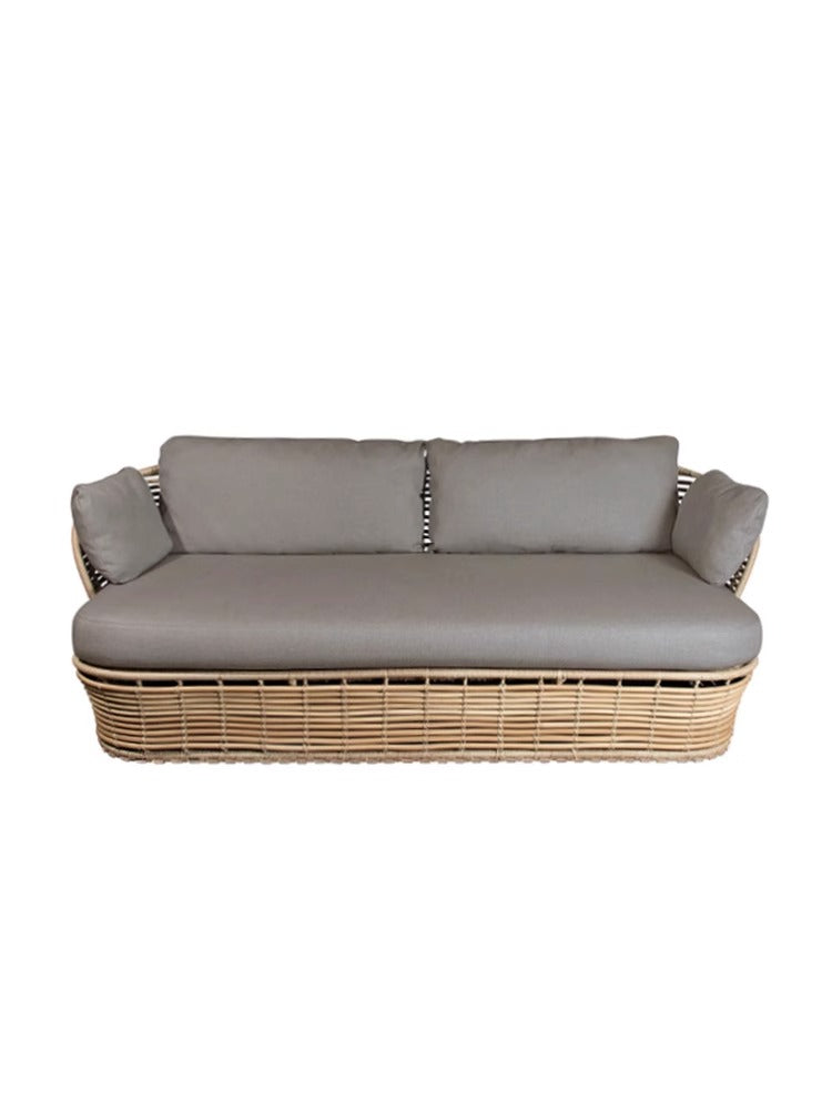 Outdoor Rattan Lounge Sofa Set with Sunbed, Waterproof for Garden, Patio, Resort Use