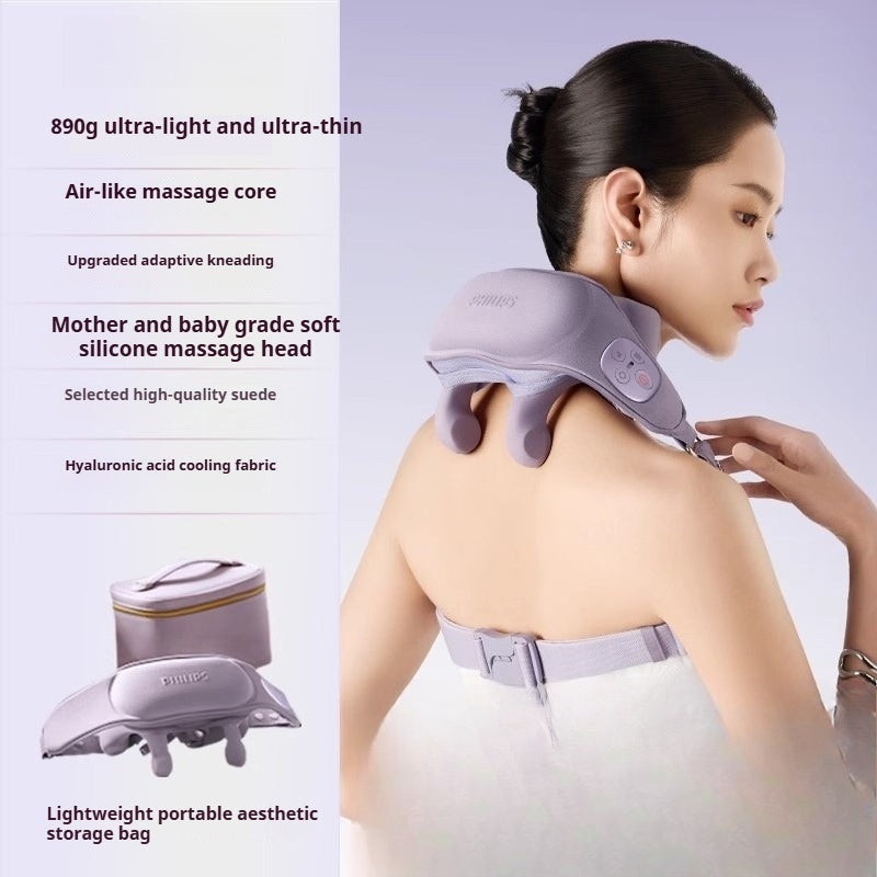 Compact Neck & Shoulder Massager for Back, Waist & Trapezius with Heat – Ideal Gift for Men & Women