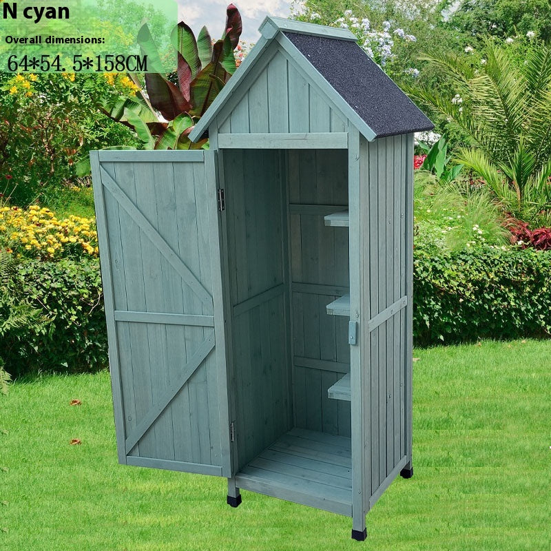 Outdoor Storage Cabinet – Weatherproof Garden Utility Shed for Balcony, Tools & Supplies