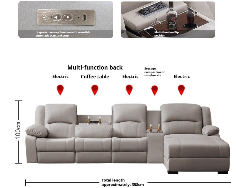 Top-Grade Full Leather Zero-Wall Space Capsule Recliner for Luxury Home Theater