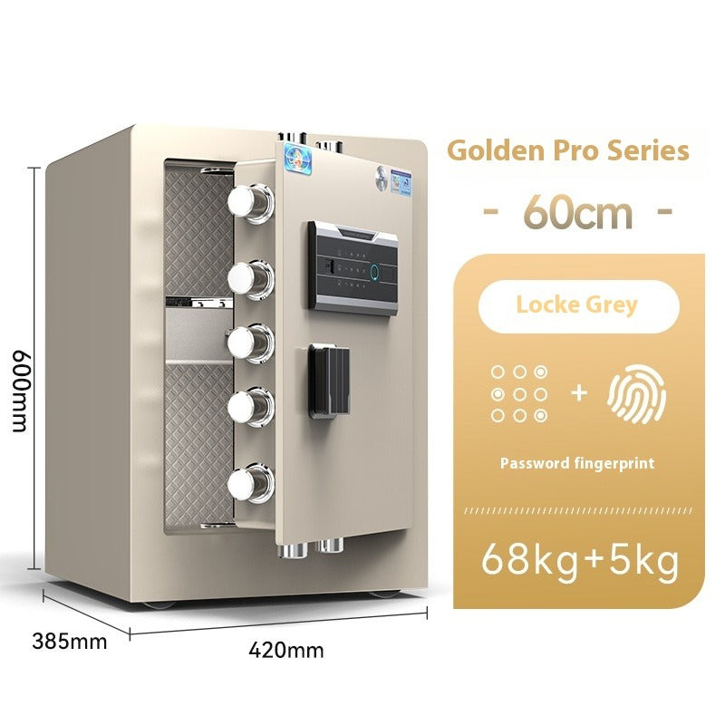 Smart Home & Office Safe - Fingerprint & Code Lock, Full Steel Security Box for Valuables