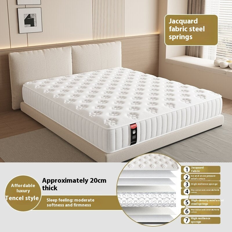 20cm Thick Mattress with Latex Top & Pocket Springs for Home & Rental Use
