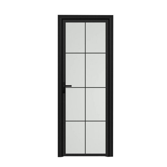 Aluminum Bathroom Door – Tempered Glass Swing Door for Home Washroom & Toilet