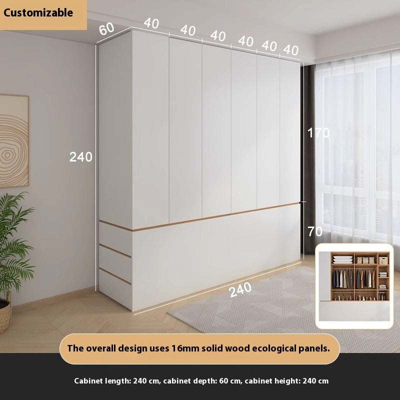 Solid Wood End-of-Bed Cabinet – Narrow Storage Unit with Drawers for Kids & Small Bedrooms