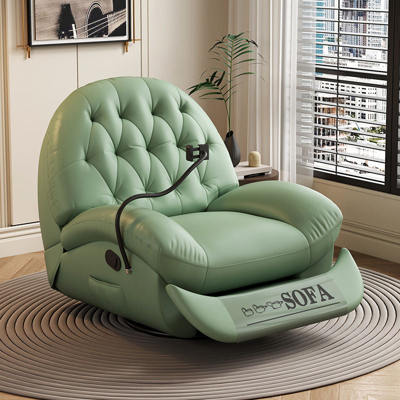 Electric Swivel Recliner with Latex Cushion for Living Room, Luxury Space-Capsule Style