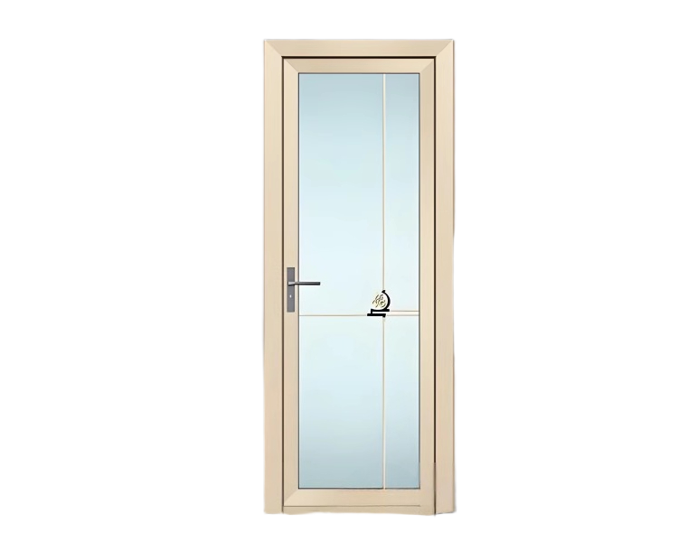 Aluminum Bathroom Door – Tempered Glass Swing Door for Home Washroom & Toilet