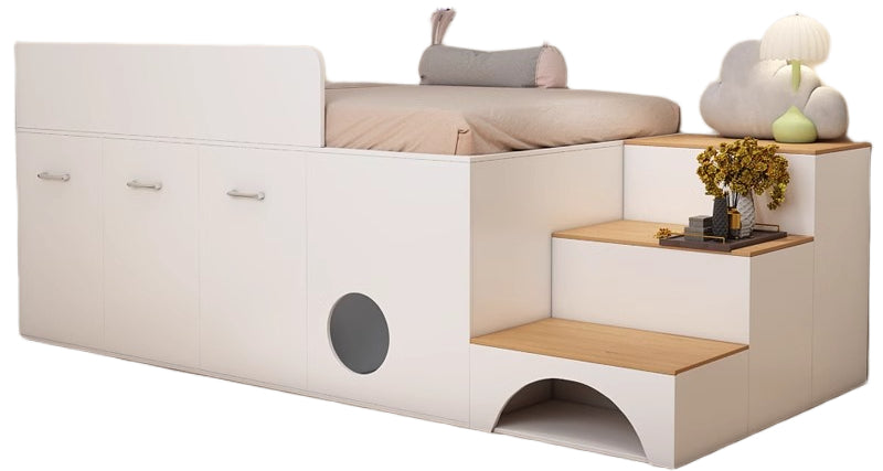 Elegant Kids Loft Bed with Wardrobe, Desk, and Storage - High-Quality Space-Saving Bedroom Furniture