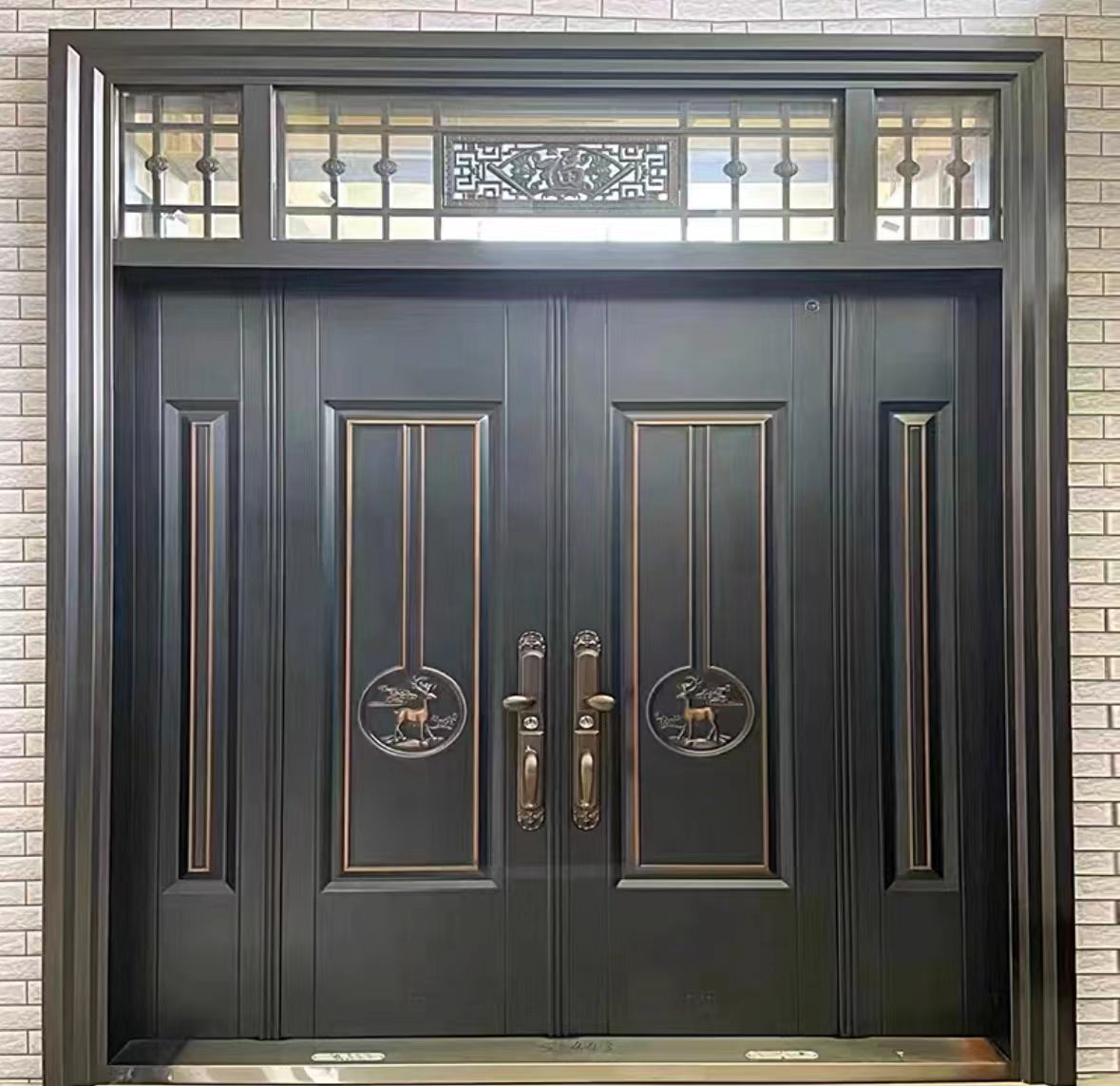Zinc Alloy Double Swing Gate – Villa Entrance Door for Rural Homes and Courtyards