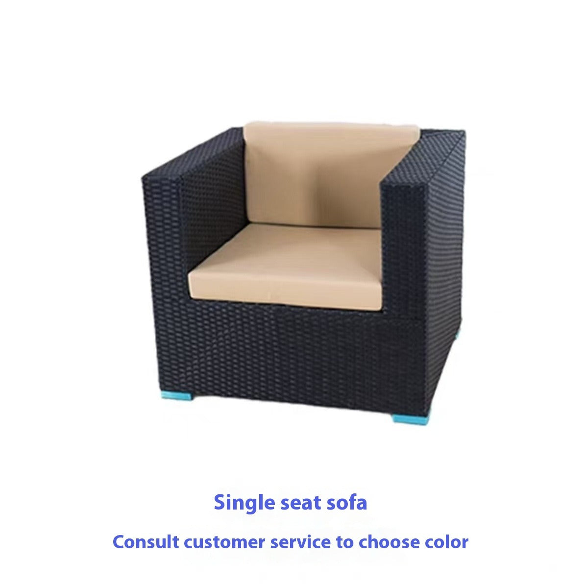 Outdoor Rattan Sofa Set 3-Seater Waterproof Lounge for Patio, Garden & Balcony