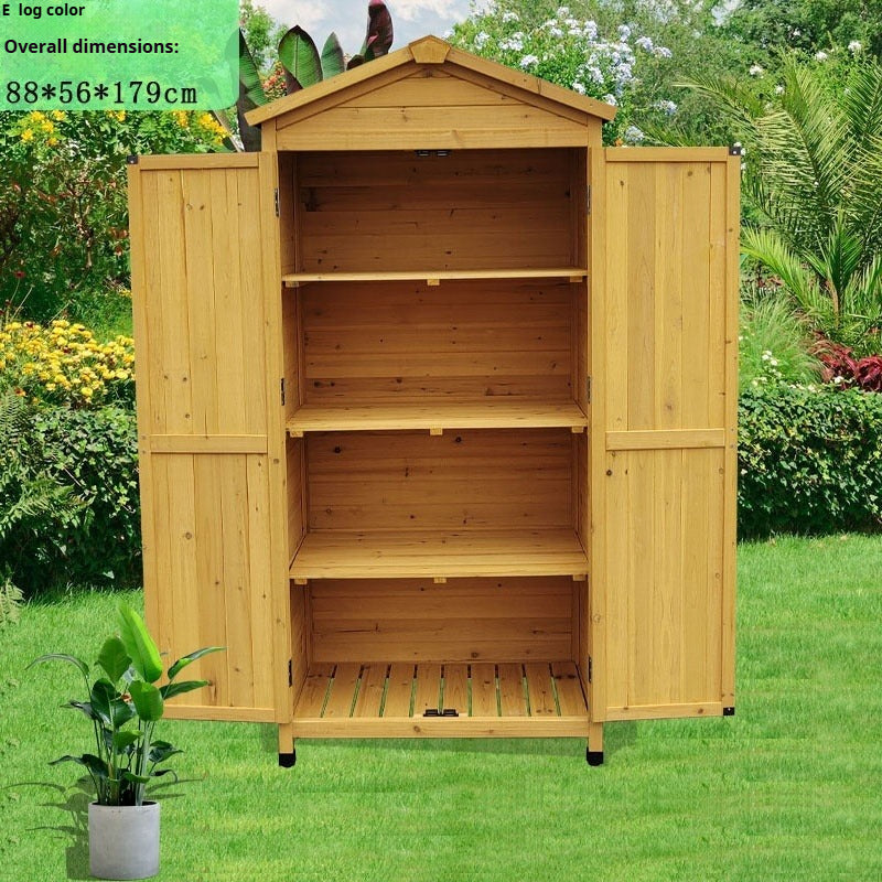 Outdoor Storage Cabinet – Weatherproof Garden Utility Shed for Balcony, Tools & Supplies