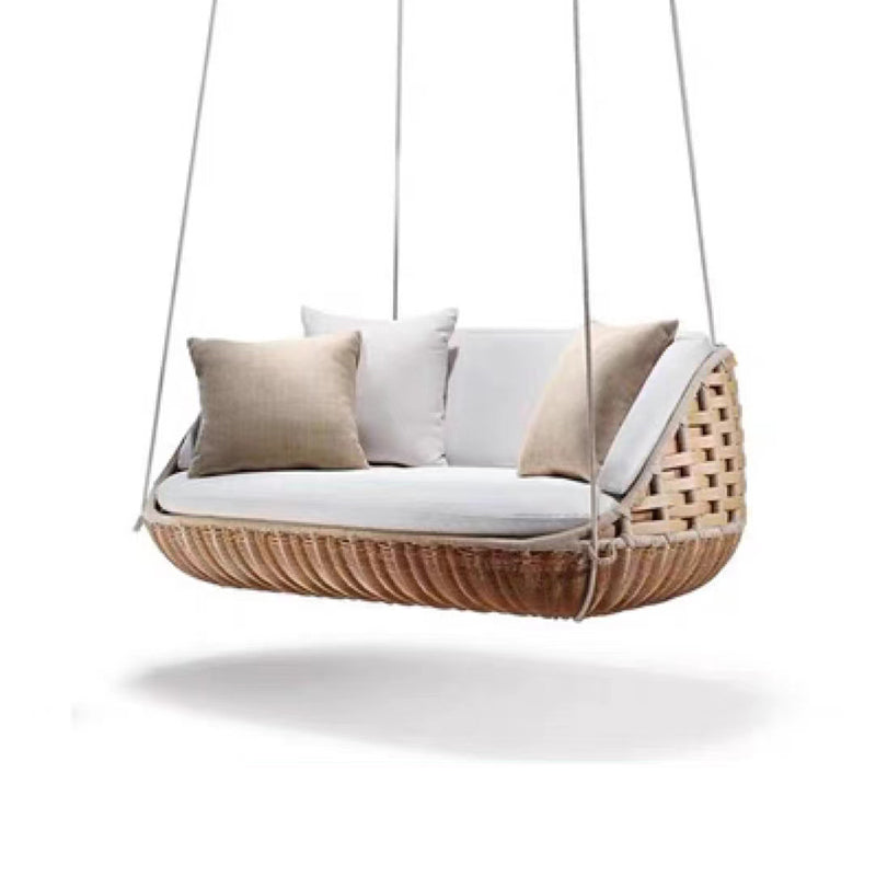 Outdoor Wicker Round Lounger – Sun-Resistant Patio Nest Bed for Balcony, Garden, Poolside & Beach Resorts