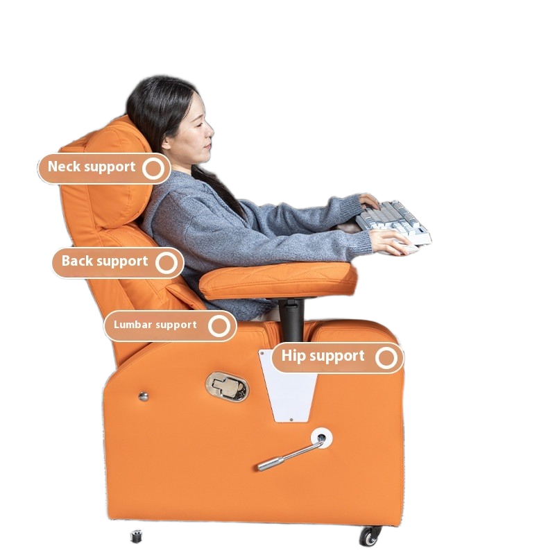 Breathable Gaming Recliner Chair with Armrest, Swivel Wheels, Keyboard Tray & Adjustable Back